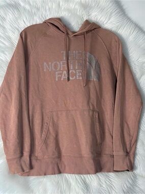 The North Face Women's Dusty Rose Pullover Hoodie with Silver Logo